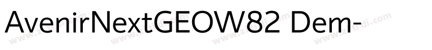 AvenirNextGEOW82 Dem字体转换
